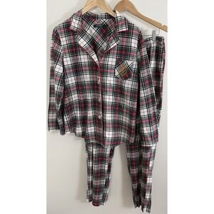 Ralph Lauren Women's Pajama Set Red, Green Plaid XL
